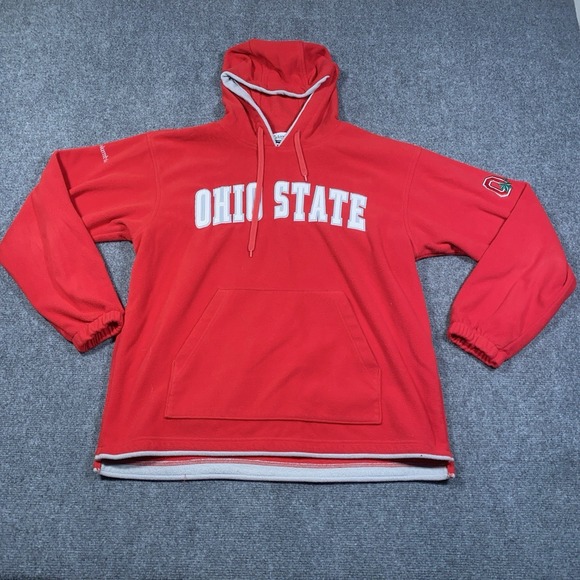 Columbia Other - VTG Ohio State Buckeyes Hoodie Fleece Columbia Men's L Red Pullover Pockets